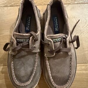 Boys Sperry Chocolate Brown Top Siders Size 2
